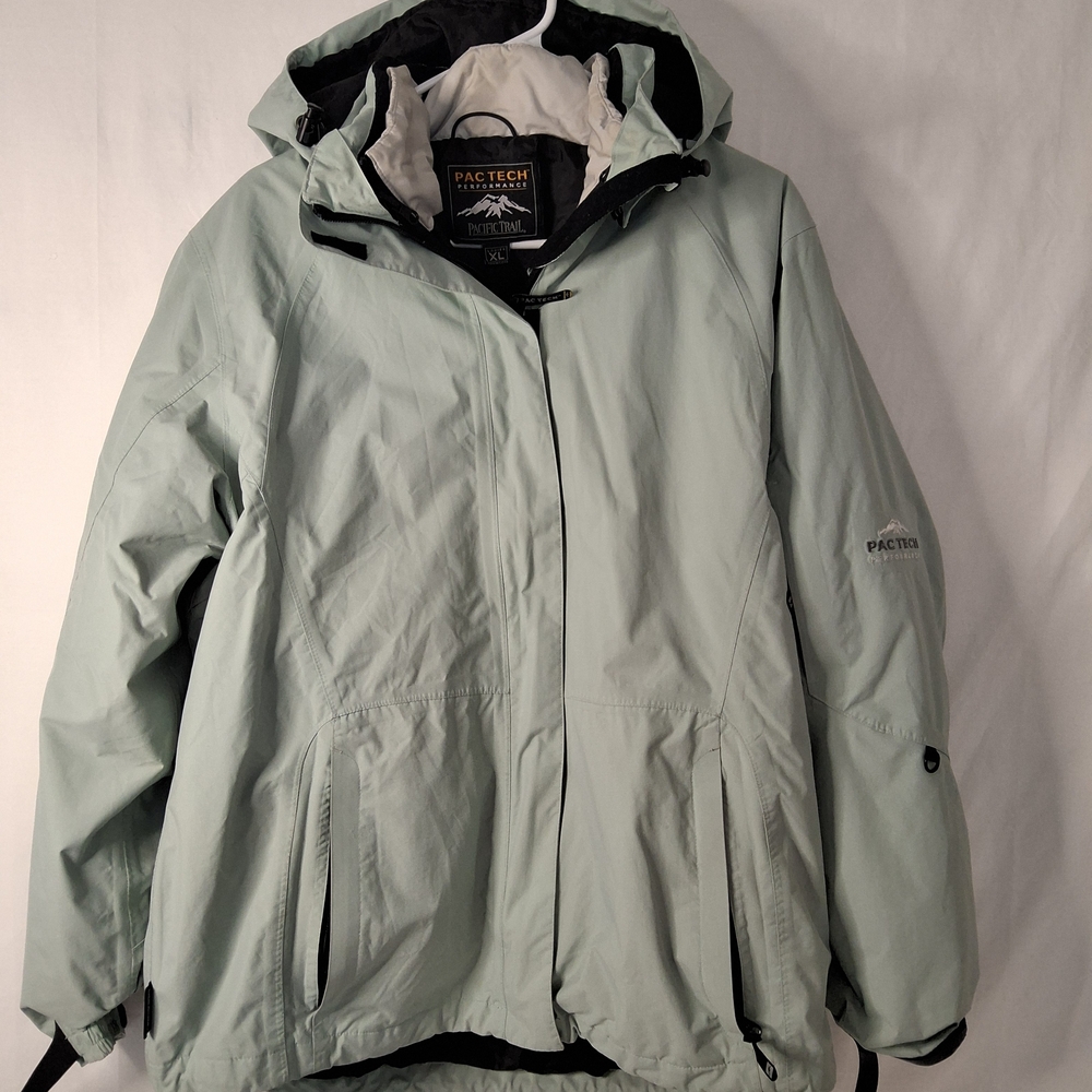 Pacific Trail Sage Green Hooded Ski Jacket